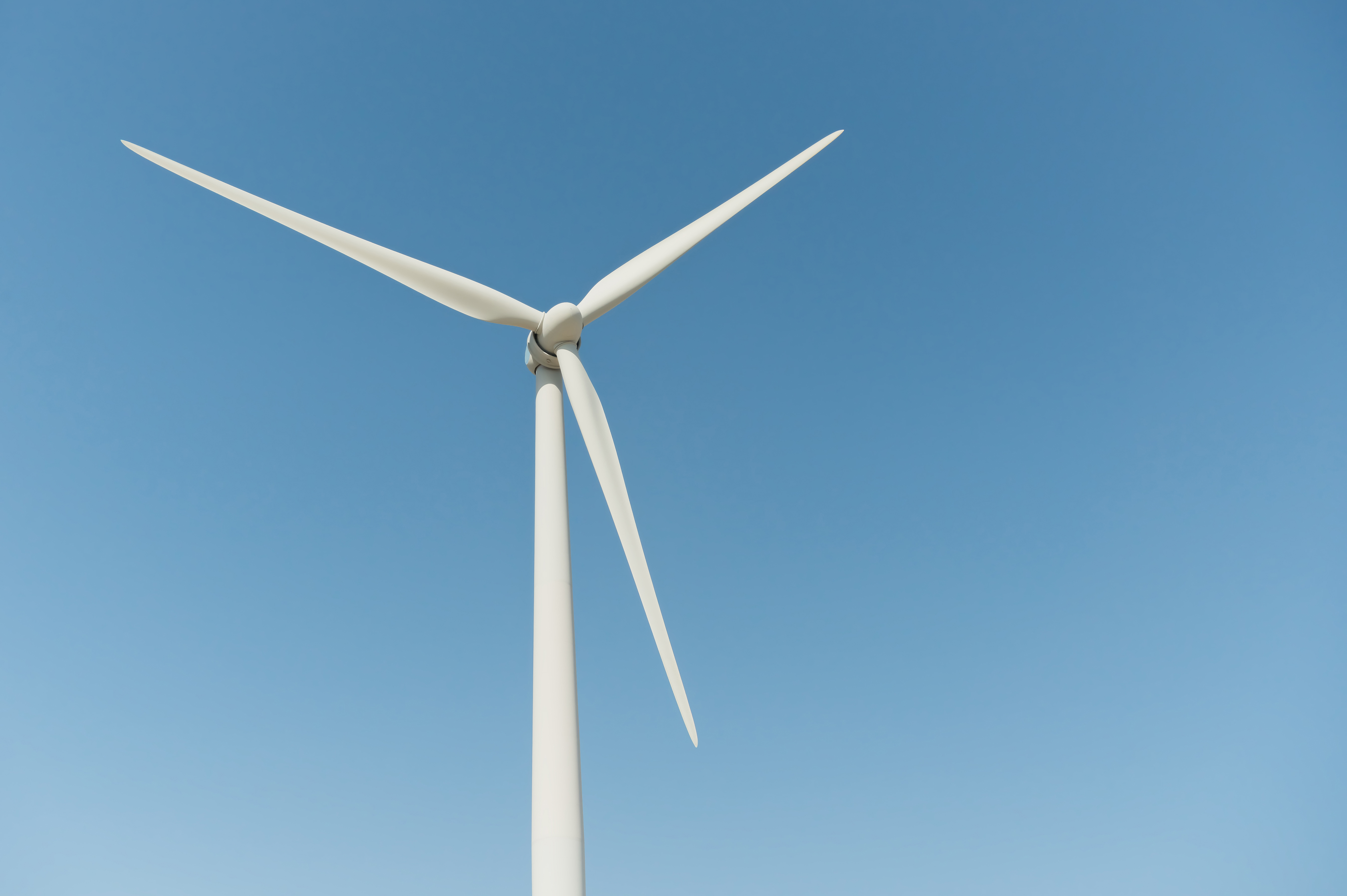 A wind turbina on the sea